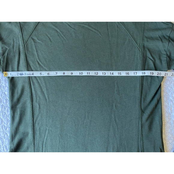 Sweaty Betty After Class Long Line Sweatshirt Green Oversized Size XS Thumbholes - Picture 6 of 8